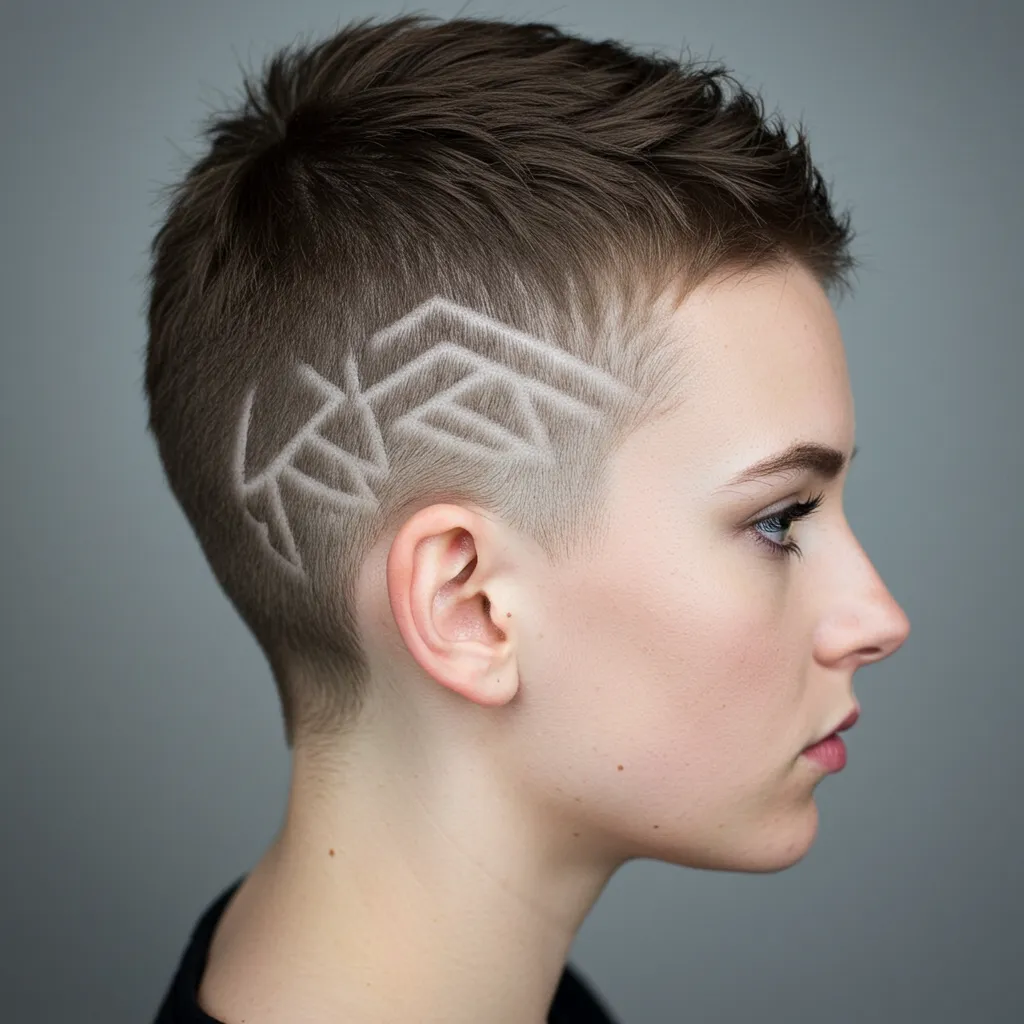 Creative Pattern Buzz Cut - Style 1